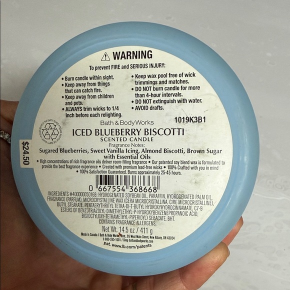 Bath & Body Works Blueberry Biscotti Scented Candle - Picture 2 of 2